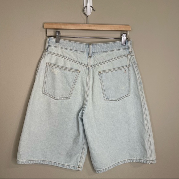 Pilcro Anthropologie Classic Bermuda Denim Shorts in Medium Blue 26 - Picture 6 of 10